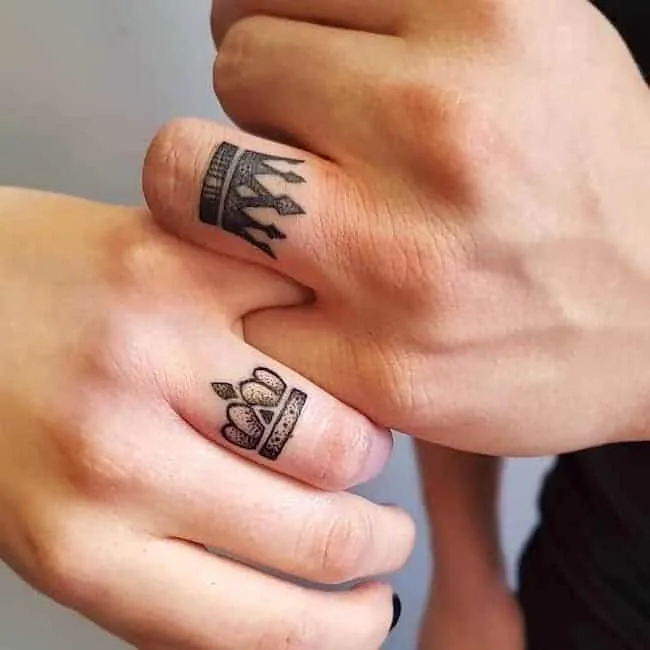 Matching Crown Tattoos | selftattoo.com