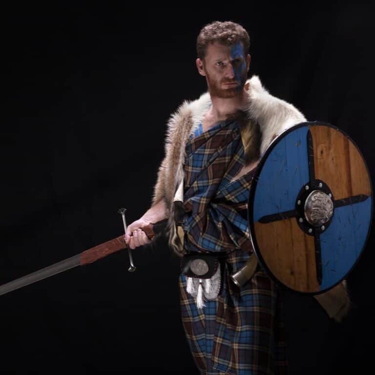 Ancient British Warrior with Blue Face Paint | selftattoo.com