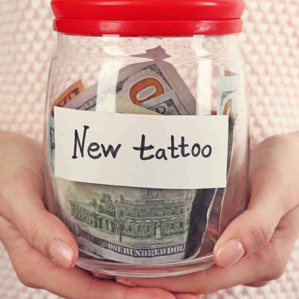 Savings Jar Labeled "New Tattoo" | selftattoo.com