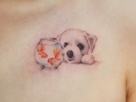 Realistic Pet Portrait Tattoo | selftattoo.com